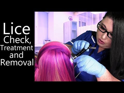 ASMR Lice Check, Treatment and Removal | Tweezers, Gloves, Whisper | Medical Roleplay