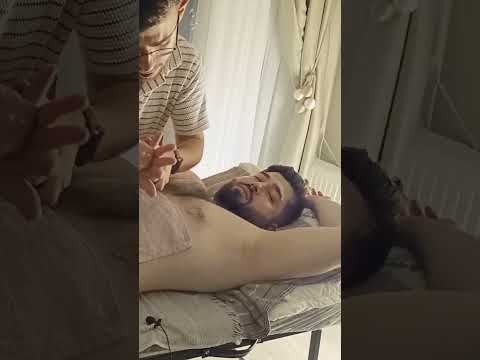 ASMR CHEST BODY MASSAGE  #massage #easyturkish #relax #chiropractor #satisfying #relaxing #challenge