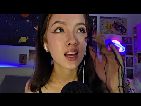 ASMR | mic rubbing, hand sounds, mouth sounds, and bubble wrap!!! + light rambling