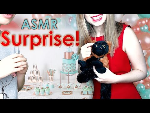 SURPRISE PARTY Viens manger le gateau d'anniversaire avec nous pour les un an de la chaine Dodo ASMR
