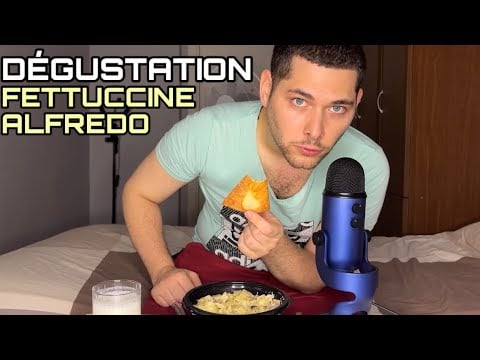 Türkçe ASMR : DÉGUSTATION FETTUCCINE ALFREDO 🍝