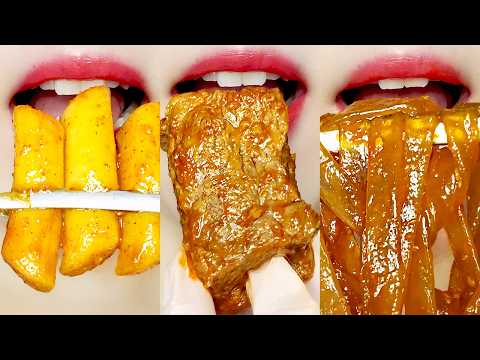 ASMR Tender Spicy Pork Ribs 🍖🔥 MUKBANG 매운 돼지갈비찜 먹방 Eating Sounds