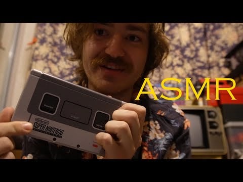Guy sits on floor and taps Nintendo consoles: ASMR