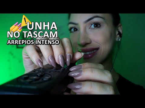 ASMR: UNHAS NO TASCAM E SONS DE ESTALINHOS COM SUSSURROS