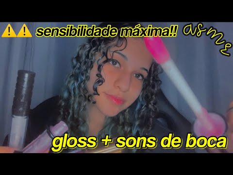 asmr | sons de gloss + sons de boca na sensibilidade máxima 😼