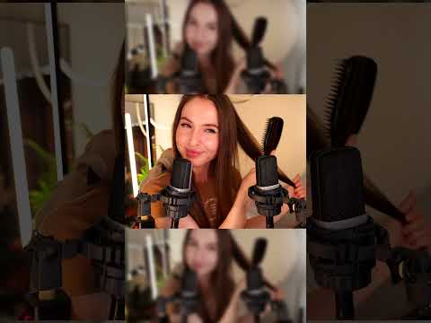 ASMR Hair Combing / Inaudible Whispering