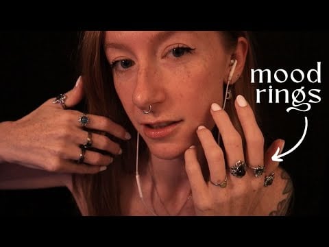 ASMR | Modelling my mood rings from the 90s 🌼 (Soft-speaking)