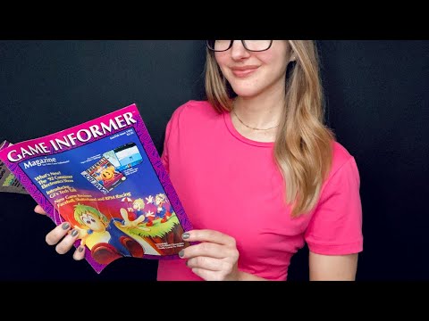 ASMR Vintage Magazine Flip Through (Soft Spoken, Video Games)