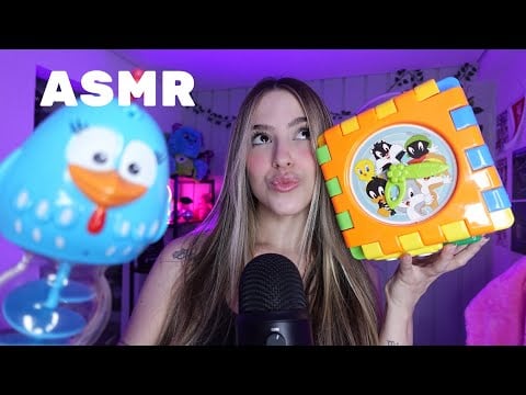 ASMR MOSTRANDO OS BRINQUEDOS DO MEU FILHO ✨