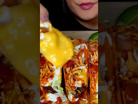 NACHO CHEESE TACOS #asmr #food #tacos