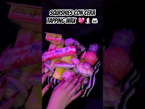 ASMR | TAPPING WAX 💖🕯️SQUISHIES 🐼                                        #asmr #squishies #wax