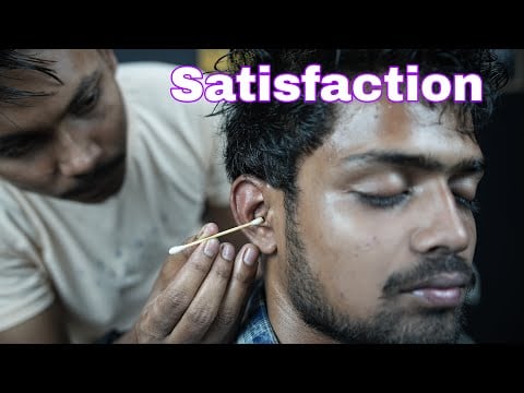 Ear Clening For Maximum Satisfaction | Wax Removal From Ear | Head Massage ASMR | Neck Cracking