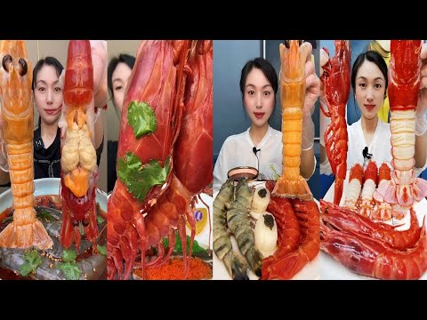 🌈🍤😋 ASMR Seafood Bites with No Talking  무말 해산물 한입  無言シーフード一口  无语音海鲜吃播