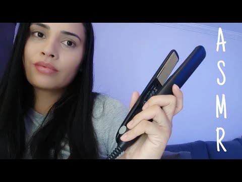 ASMR - Fazendo chapinha no seu cabelo