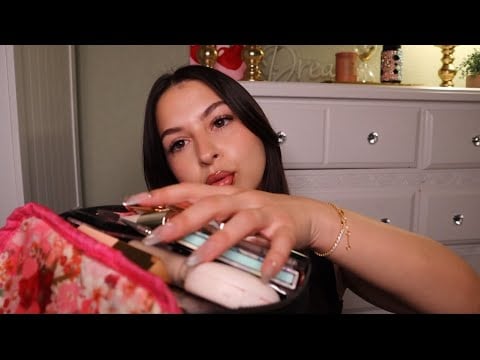 ASMR Rummaging through my makeup bag 🍒💋