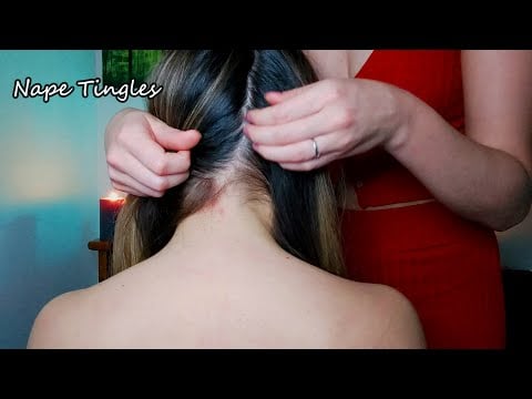 ASMR Relaxing Hair play for sleep | Parting, scratching, brushing, twisting | No Talking