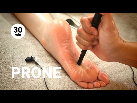 うつ伏せ足つぼ | オイルで足裏とふくらはぎ | 30代女性
