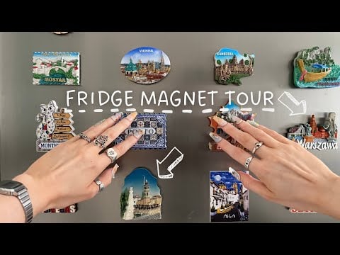 ASMR Lofi Fridge Magnet Tour🧲 (tapping, textured scratching, tracing, camera tapping)