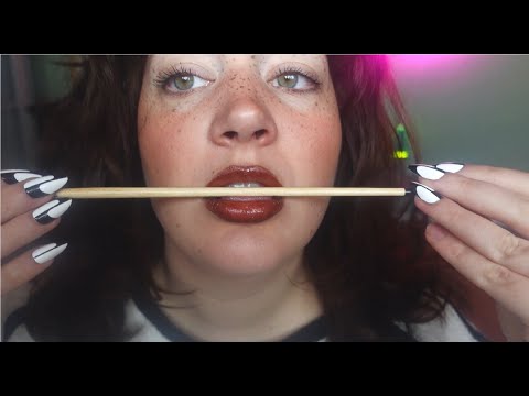 ASMR nibbling &  biting on things  (intense mouth sounds, nibbling & teeth sounds, pencil noms)