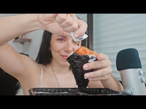 ASMR: JANTANDO SUSHI + FALANDO DO MEU SUMIÇO 🫣