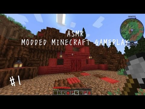 ASMR Modded Minecraft Gameplay (Keyboard, Clicking, Whispering)