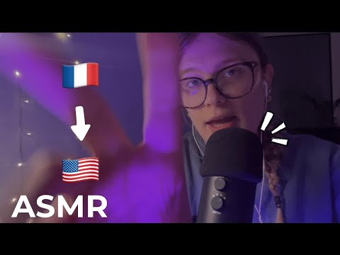ASMR ENG🇫🇷🇺🇸 - SPEAKING IN ENGLISH (triggers, tapping, visual triggers, chitchat)