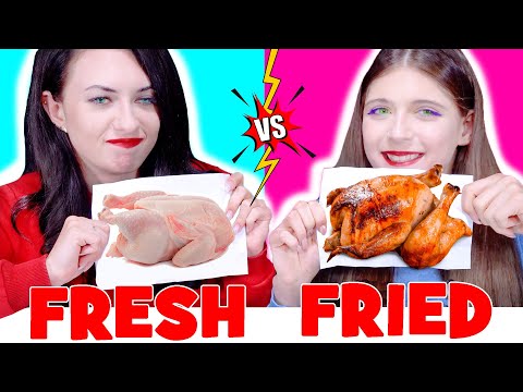 ASMR Fried Food VS Fresh Food Mukbang Challenge