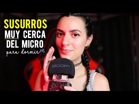 ASMR español Me lo pediste mucho y aquí está!❤  SUSURROS CERCA DEL MICRO (luz baja)