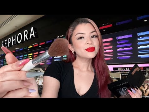 ASMR Sephora employee does your makeup 💄 ( fast and aggressive )