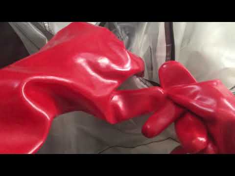 RUBBER GLOVES ❣ with ღ PLASTIC RAINCOATღ  [[ASMR]]