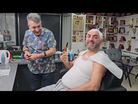 ASMR RELAXING HAIR AND BEARD TRIMMING AND MASSAGE WITH SUBTİTLE. @FatihBank