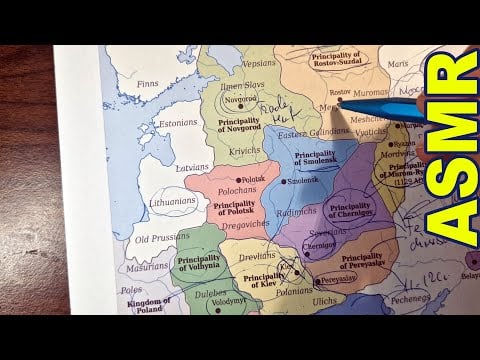 ASMR: Medieval Kievan Rus - How Vikings Founded Russia 🗺️| ASMR History facts + Map tracing