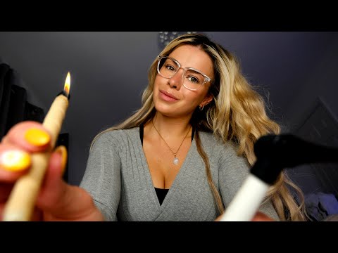 ASMR EAR EXAM IN YOUR BED 👂 Unblocking Ears, Hearing Test, Up Close, Personal Attention