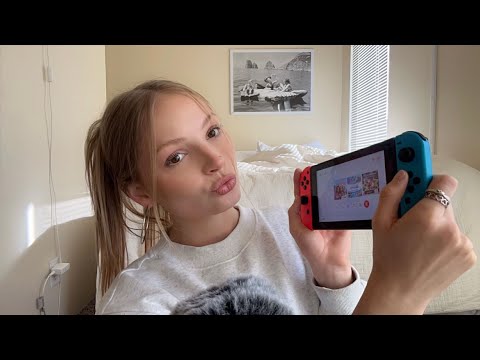 ASMR Playing Nintendo Switch Mario Kart  (clicking sounds, whispering)
