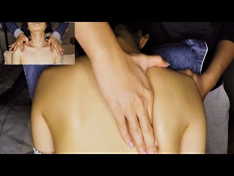 Upper Back, Neck & Shoulder Blade Massage ASMR for Sleep