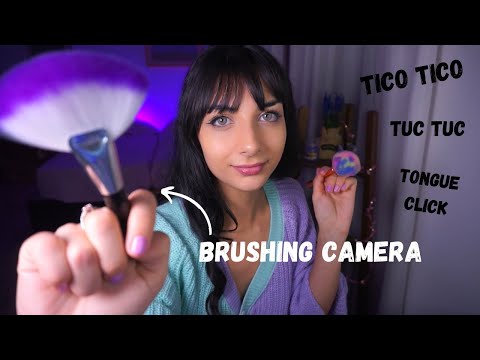 Nuovi pennelli per coccolarti ✨ ASMR ITA ✨ Brushing Camera, Tongue Click, Tico Tico (mouth sounds)