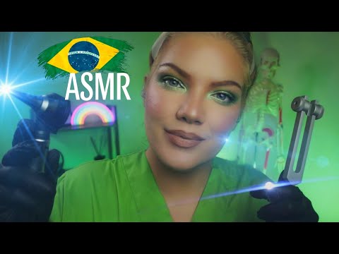 ASMR Exame dos Nervos Cranianos | Teste do ouvido, dos olhos, da sensibilidade