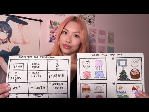 LOFI ASMR testing your IQ (soft spoken)