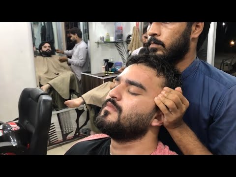 ASMR Intense Head Massage,Neck Massage & Ear pulling Massage 💈💆🏻‍♂️👂