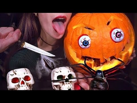 ASMR Pumpkin Carving 🎃🦇 Soft Spoken SpOoKy Halloween 2018 😝 ♥ [RECOVERED VIDEO]