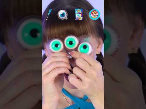 ASMR Emoji Gummy Eyeballs, Gum #shorts