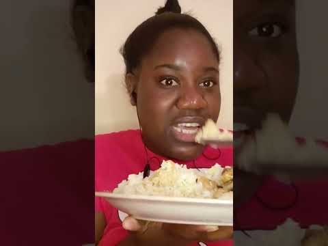 stew fish and rice #mukbang #shorts #food