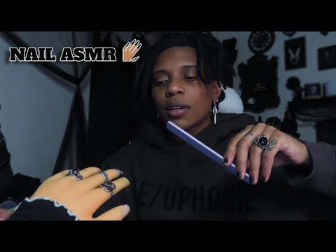 ASMR | Guy Does your NAILS while half asleep [Chill af]