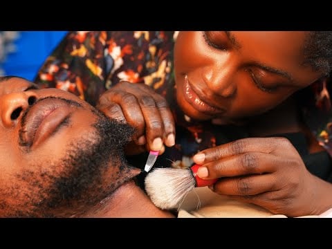 ASMR No Gum soft  Beard Scratching  (Ingrown Hair Removal + Nitpicking)4 Deep Sleep. RELAXING