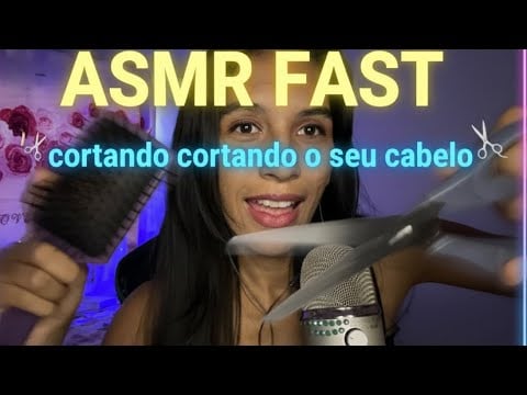 ASMR FAST CORTANDO SEU CABELO ✂️