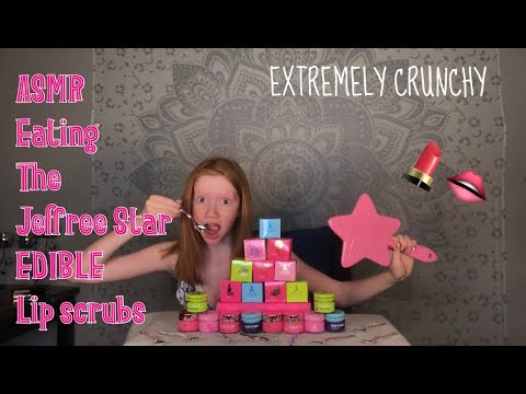 ASMR~ Eating Jeffree Star’s EDIBLE Lip Scrubs! *EXTREME CRUNCH*