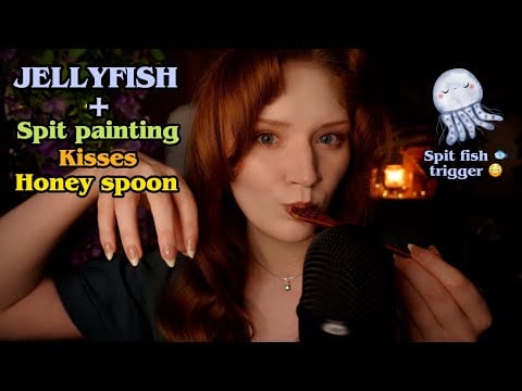 ASMR🪼Jellyfish BUT mixed with Spit painting,Kisses,Honey spoon😳Intense Tingles ✨