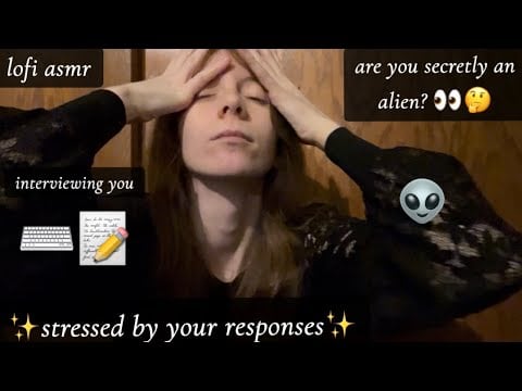 asmr asking you weird questions roleplay (typing/writing sounds)