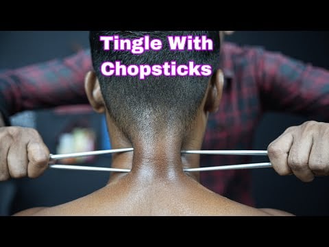 Tapping And Tingle With Chopsticks | ASMR Head And Neck Massage For Good Sleep | Neck Cracking ASMR