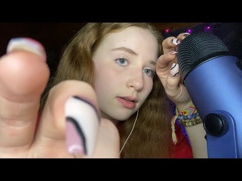 ASMR MIC SCRATCHING WITH LONG ACRYLICS